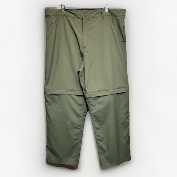 Cabelas Pants Shorts Men L 30 UPF 30 Convertible Hiking Zip Off Green - Picture 1 of 10